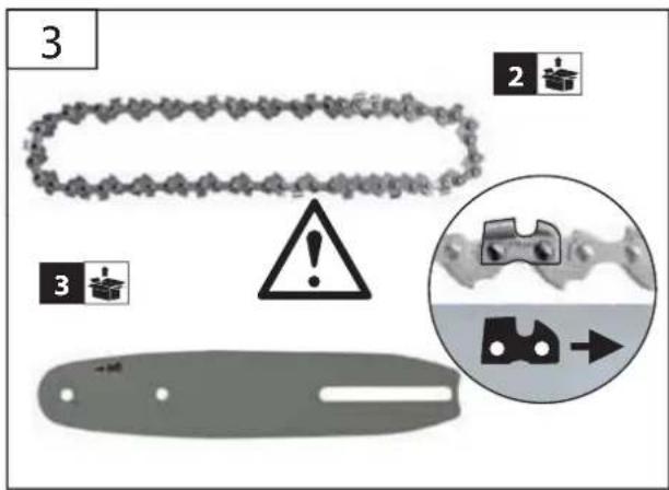Güde GME 36 ASL - D Einbau Kettenschwert und Kette - 5
