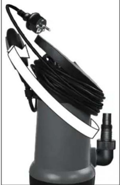 Close-up of a black industrial spray gun with attached cable and plug (no visible text or symbols)