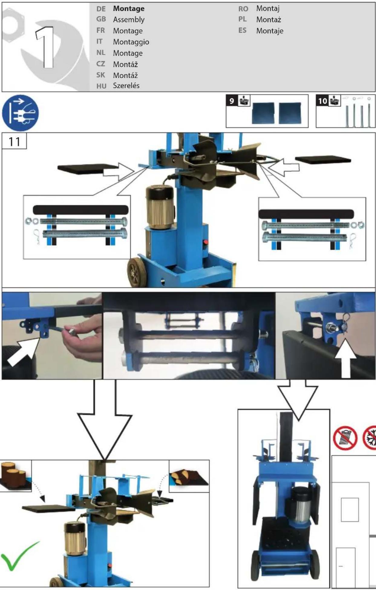 Güde GHS 5006TE - Français CARACTÉRISTIQUES TECHNIQUES | I NSTRUCTIONS DE SÉCURITÉ | UTILISATION CONFORME À LA DESTINATION | CONDUITE EN CAS D'URGENCE | DISPOSITIF DE CHARGE | BATTERIA | CONSIGNES DE TRAVAIL | SYMBOLES | LIQUIDATION | GARANTIE | SERVICE \_\_\_\_ 30 - 43