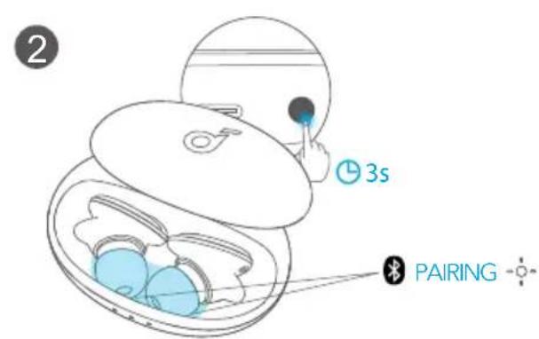 soundcore Liberty 3 Pro - Emparelhamento manual - 2