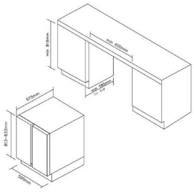 ROSIERES RWCB 60DFN - Schema di conservazione vino/bevande - 3