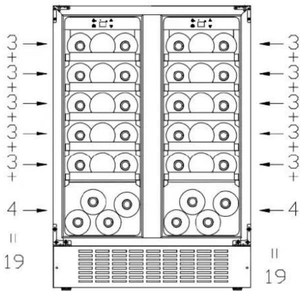 ROSIERES RWCB 60DFN - Schemat przechowywania - 1