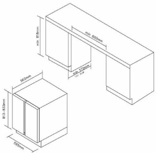 ROSIERES RWCB 60DFN - ➢ Installation specifications for built-in purposes - 1