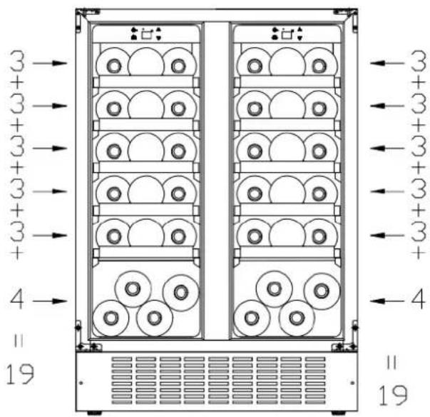 ROSIERES RWCB 60DFN - ▶ Diagrama de almacenamiento - 1