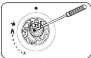 ROSIERES TR631NOX - CASE 2: regulating screw not visible (see figure 3B) - 1