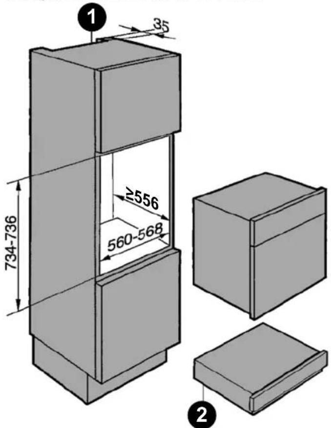 ROSIERES RVSD14 SV - Mesures d'encastrement - 3