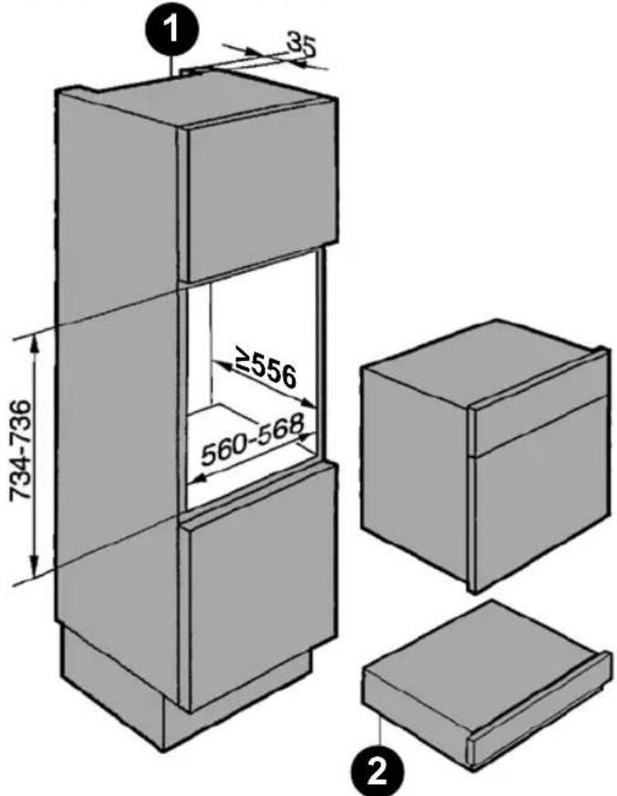 ROSIERES RVSD14 SV - Built-in measurements - 2