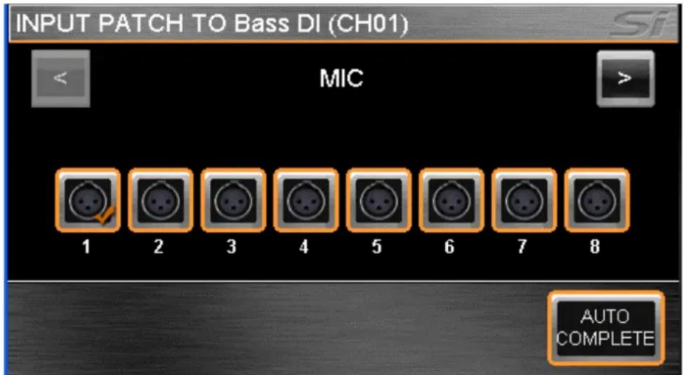 SOUNDCRAFT Si Compact 32 - Configuration ou modification du Patch d'entrées - 1