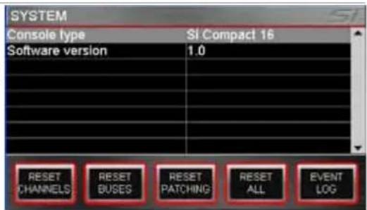 SOUNDCRAFT Si Compact 32 - MENU SYSTEM - 1