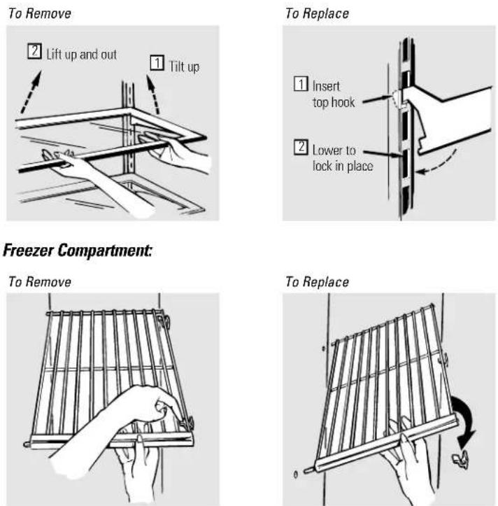 HOTPOINT CSX22BCBWH - Rearranging the Shelves - 1