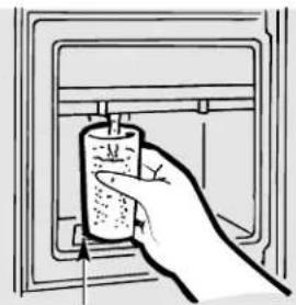 HOTPOINT CSX22BCBWH - El dispensador de agua y de hielo. - 1
