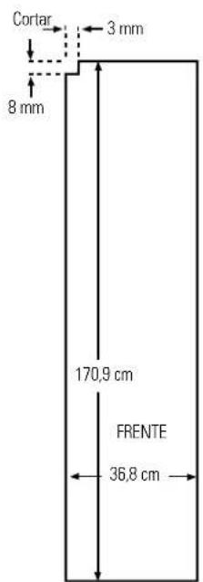 GE GSS25VGMCC - Dimensões para os painéis de madeira feitos sob medida - 1