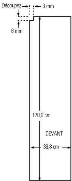 GE TFX27ZRXBB - Dimensions pour les panneaux de bois sur mesure - 1