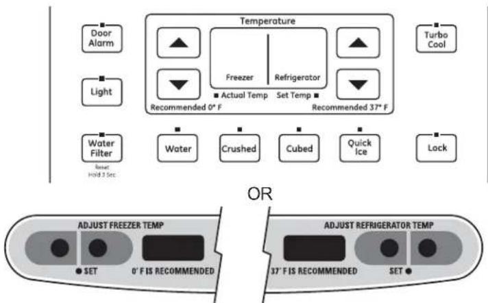 GE GSS23GGPWW - Controls (on some models) - 1