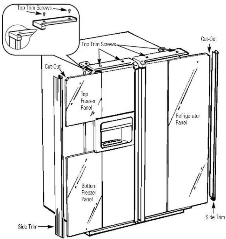 GE GSS25KGMWW - Dimensions for Custom Wood Panels - 4