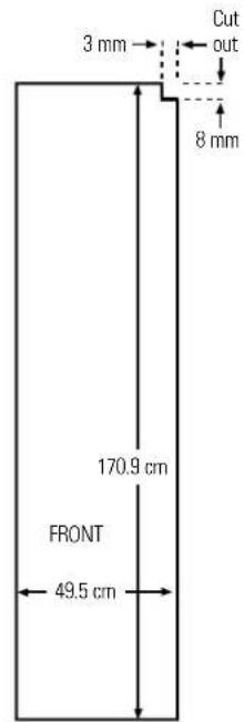GE GSS25XSQSS - Dimensions for Custom Wood Panels - 4