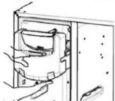 GE GSE23GGPBB - Dans le cas des modèles avec distributeur, pour atteindre la glace ou l'interrupteur : - 1