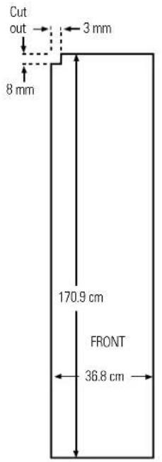 GE TPG21KRDWH - Dimensions for Custom Wood Panels - 1