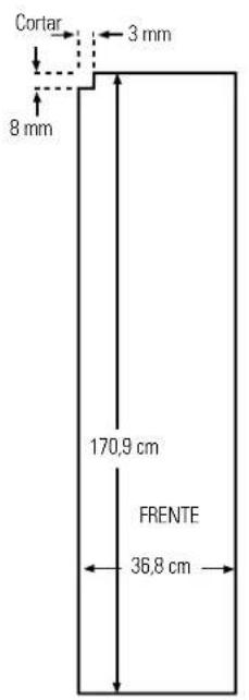 GE TPG21KRDWH - Dimensoes para os paineis de madeira feitos sob medida - 1