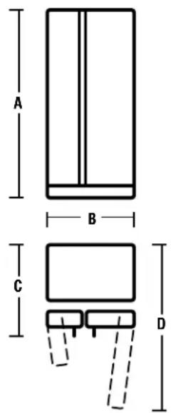 A B C D