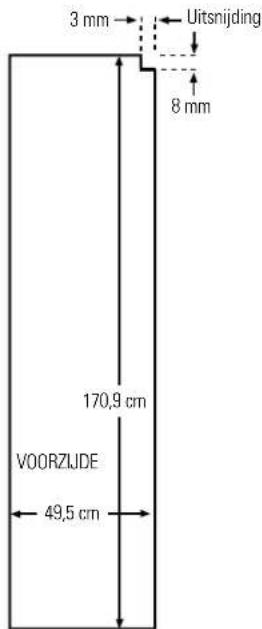GE GSS25UFMCC - Afmetingen van op maat gemaaakte houten panelen - 3