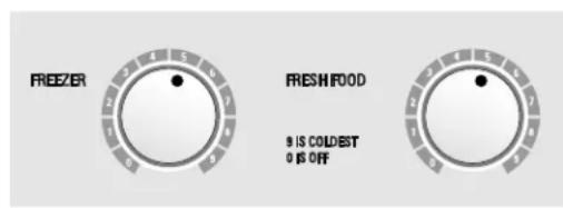 GE GSS25UFMCC - Regolazione delle temperature. - 1