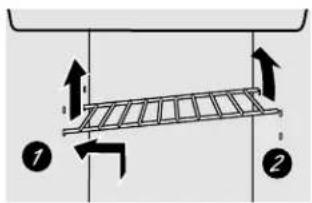 Diagram showing a ladder structure with directional arrows and numbered components, likely illustrating a physics or engineering concept.