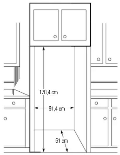 178,4 cm 91,4 cm 61 cm