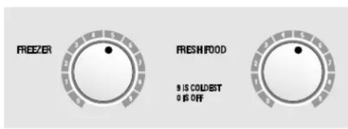 GE GSS25XGNCC - Regolazione delle temperature. - 1
