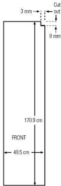 GE GSS25XGNCC - Dimensions for Custom Wood Panels - 3