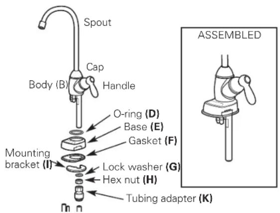 GE Profile PXRQ15F - FAUCET MOUNTING INSTALLATION - 1