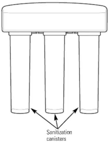 GE Profile PNRQ21LBN - ⚠️ CAUTION: Before sanitizing, be sure to remove all cartridges. Chlorine will destroy the Reverse Osmosis membrane cartridge. - 2