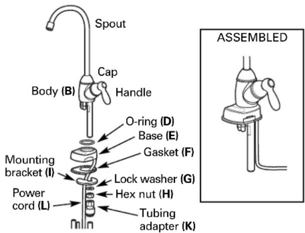 GE Profile PNRQ21LBN - FAUCET MOUNTING INSTALLATION - 1