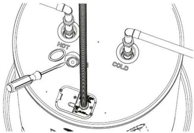 GE GE50T08BAM - Pour réparer la tige d'anode: - 1