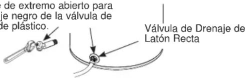 de extremo abierto para e negro de la válvula de le plástico. Válvula de Drenaje de Latón Recta