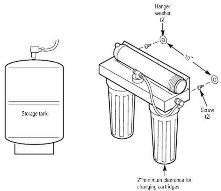 GE GXRV10ABL - Reverse Osmosis System Assembly and Storage Tank Installation - 1