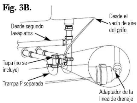 GE GXRV10ABL - OPCION B. INSTALACION SEPARADA DE VENTILACIONTRAMPA DE 2 P (VENTILACION SECA) (Fig. 3B) - 1