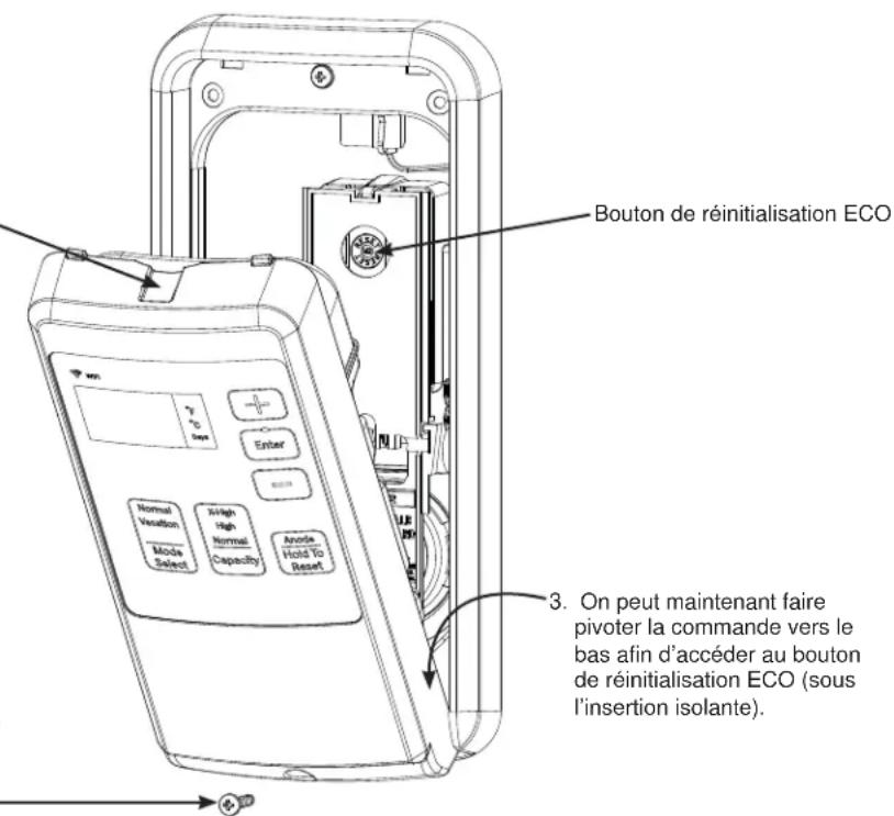 GE GE40T10BLM - Pour réinitialiser la commande de limitation de température: - 1