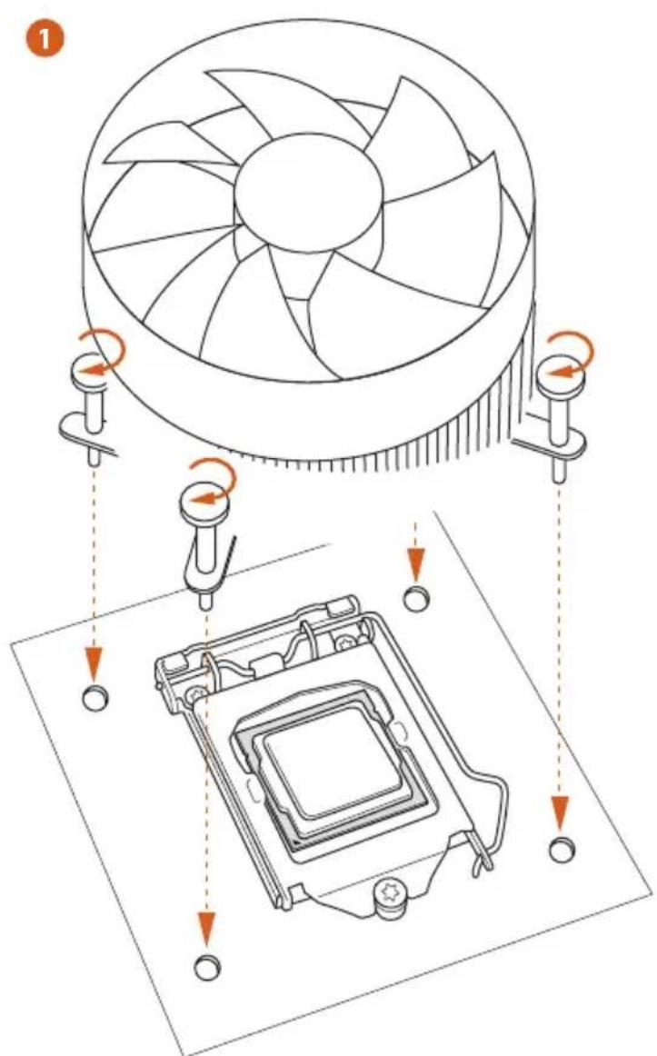 ASROCK Z87iCafe4 - Installing the CPU Fan and Heatsink - 2