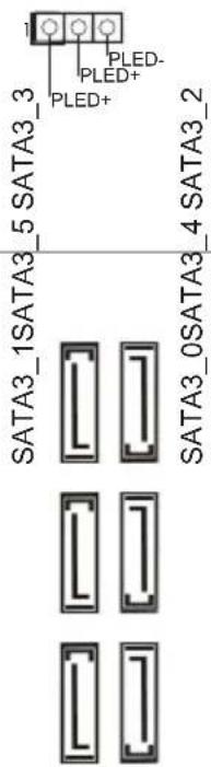 SATA3_1SATA3_5 SATA3_3 PLED- PLED+ PLED+ SATA3_0SATA3_4 SATA3_2