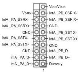 Vbus/Vbus Vbus IntA_PB_SSR X- IntA_PA_SSRX- IntA_PB_SSR X+ IntA_PA_SSRX+ GND CND IntA_PB_SST X- IntA_PA_SSTX- IntA_PB_SST X+ IntA_PA_SSTX+ CND CND IntA_PB_D- IntA_PA_D- IntA_PB_D+ IntA_PA_D+ Dummy y 1