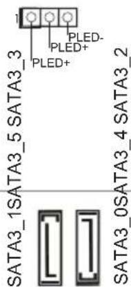 SATA3_1SATA3_5 SATA3_3 PLED- PLED+ PLED+ SATA3_0SATA3_4 SATA3_2