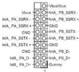 Vbus/Vbus Vbus IntA_PA_SSRX - IntA_PA_SSRX + GND IntA_PA_SSTX - IntA_PA_SSTX + GND IntA_PA_D- IntA_PA_D+ Dummy 1