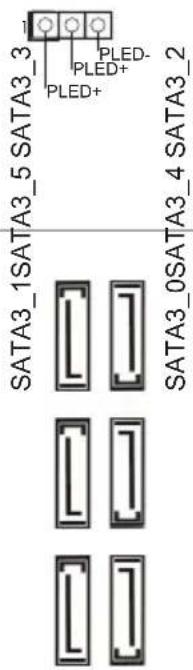 SATA3_1SATA3_5 SATA3_3 PLED- PLED+ PLED+ SATA3_0SATA3_4 SATA3_2