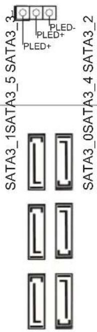 SATA3_1 SATA3_5 SATA3_3_ PLED- PLED+ PLED+ SATA3_0 SATA3_4 SATA3_2_