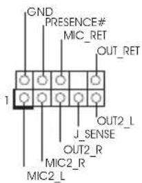 GND PRESENCE# MIC_RET OUT_RET 1 J_SENSE OUT2_R MIC2_R MIC2_L