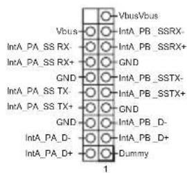 VbusVbus IntA_PB_SSRX- IntA_PB_SSRX+ GND GND IntA_PB_SSTX- IntA_PB_SSTX+ GND GND IntA_PB_D- IntA_PB_D+ Dummy 1