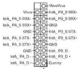 Vbus IntA_PA_S SRX- IntA_PA_S SRX+ GND IntA_PA_S STX- IntA_PA_S STX+ GND IntA_PA_D - IntA_PA_D + VbusVbus IntA_PB_S SRX- GND GND GND GND Dummy 4
