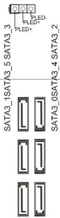 SATA3_1SATA3_5 SATA3_3 PLED- PLED+ PLED+ SATA3_0SATA3_4 SATA3_2