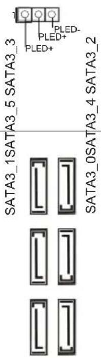 SATA3_1SATA3_5 SATA3_3 PLED- PLED+ PLED+ SATA3_0SATA3_4 SATA3_2